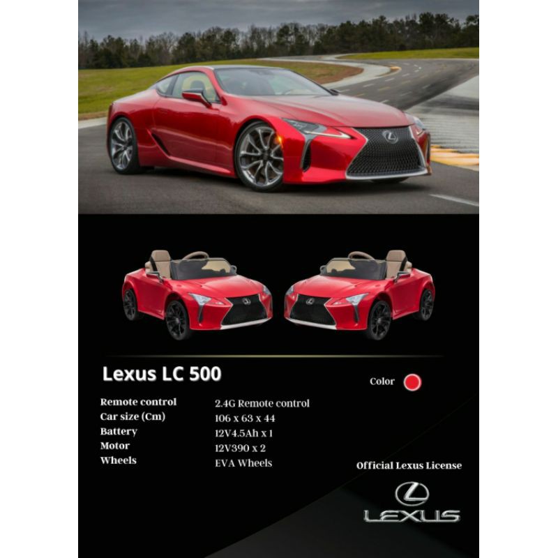 Mobil aki anak Unikid UK 800 Lexus LC 500 license