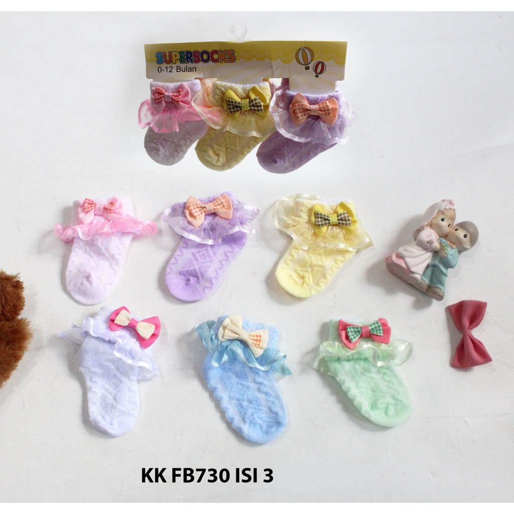 Kaos Kaki Bayi isi 3 Psg Baby  Kingdom SNI /  Winteku 3 Pasang Kaos kaki Bayi Newborn 0 -1 Tahun SNI Bahan lembut 25 26 520-1 520 - 2 520-3 520-4 888 889  899 996 480-1 480-3 Supersock
