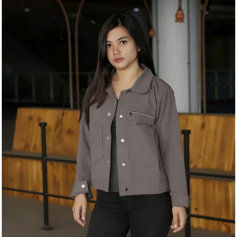 Bisa cod jaket wanita polan jaket kekinian.model terbaru gaya korean.cocok dipakai semua acara piknik,kuliah,santai dll.