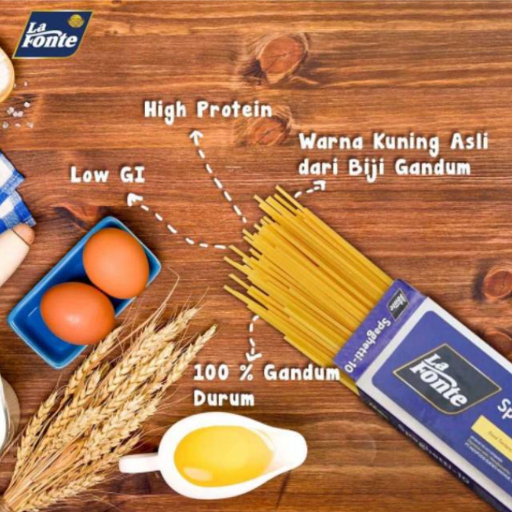 

La Fonte Pasta Spaghetti-10 225 gram Pasta Instan Pasta Rebus
