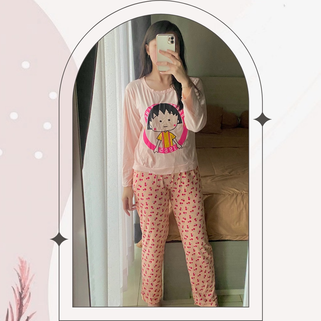 Baju Tidur wanita terbaru / Piyama wanita terbaru / Pajamas wanita [PP] Chibi Maruko Chan Import