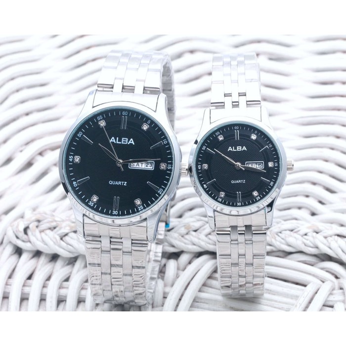 Jam Tangan ALBA COUPLE BALOK RANTAI