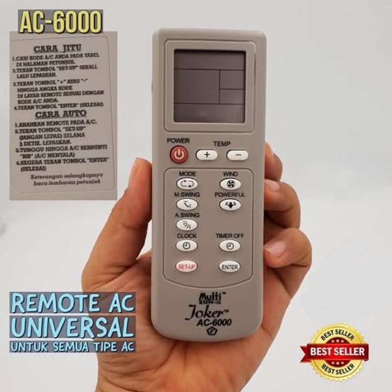 Remot AC multi joker AC 6000