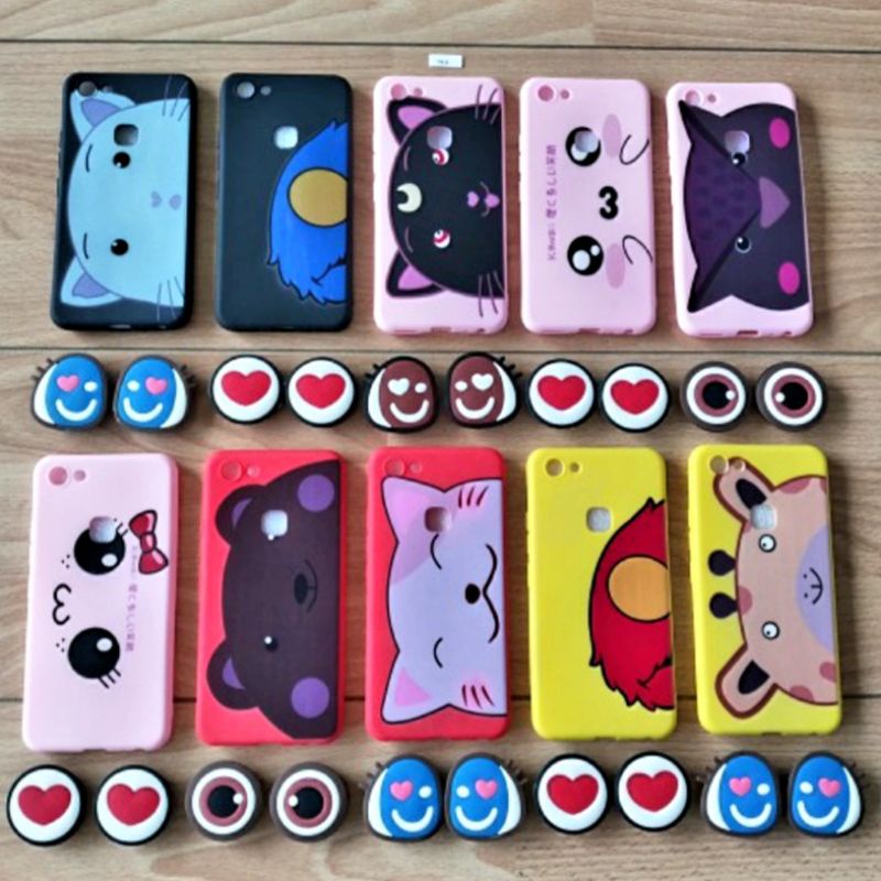 Softcase vivo 1802 Case Karakter Kartun Timbul Vivo Y83