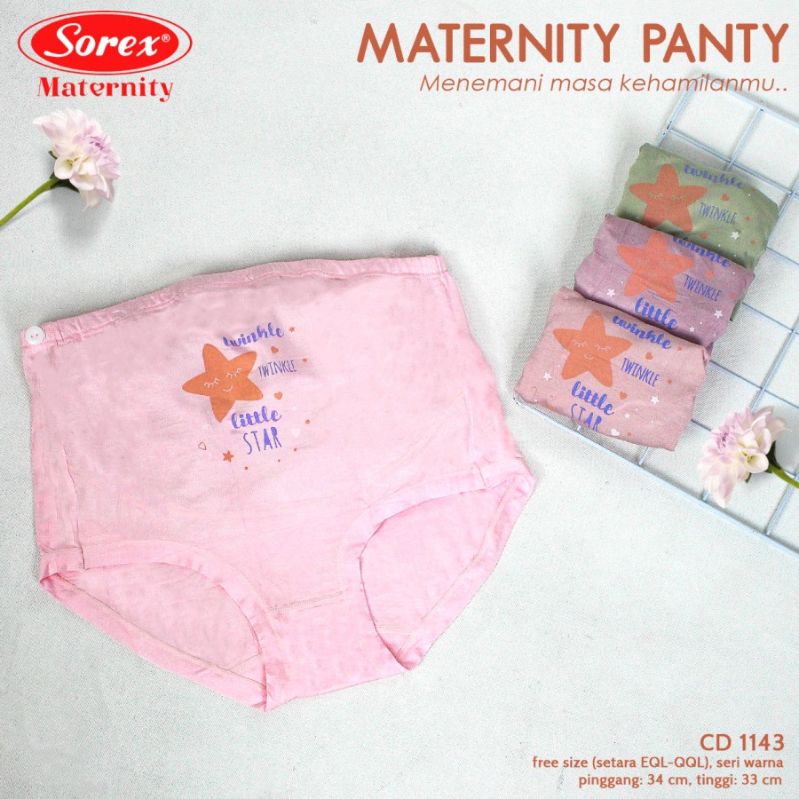 cd celana dalam wanita hamil sorex 1143 maternity panty cutting maxi katun