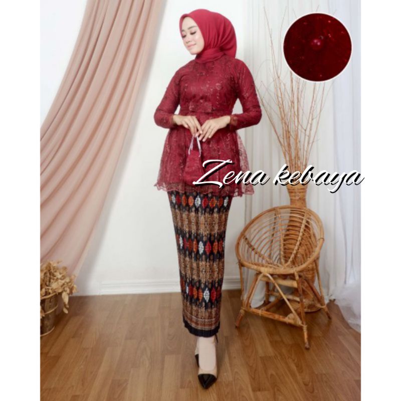 SET KEBAYA MODERN KEBAYA WISUDA KEBAYA BRUKAT TULLE KEBAYA PESTA MODERN