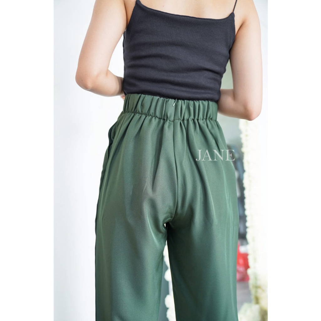 JANE COLLECTION || Celana Panjang Kantor Casual Celana Kulot Longpants Sasa