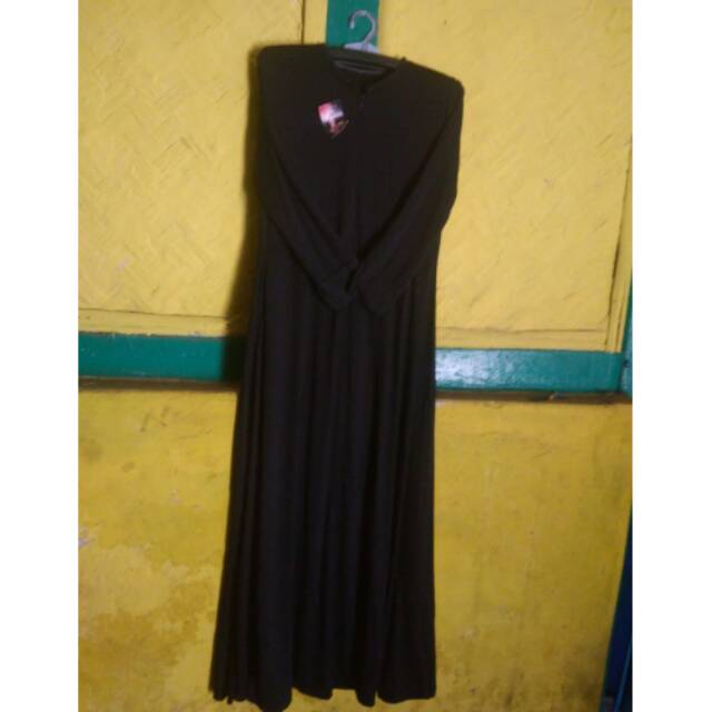 Gamis Jersey hitam
