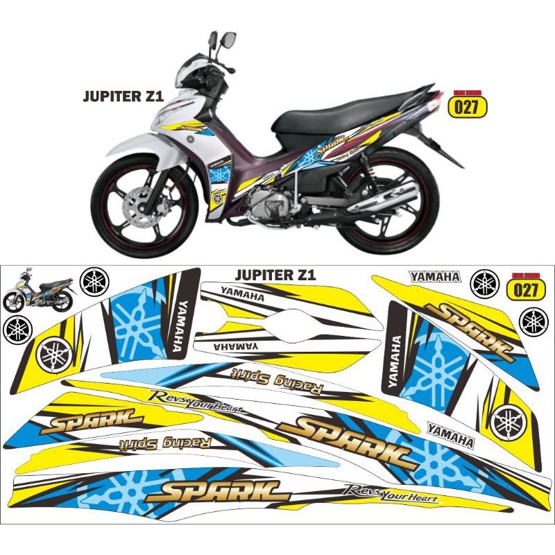 striping variasi jupiter z1/decal jupiter z1/stiker motor jupiter z1