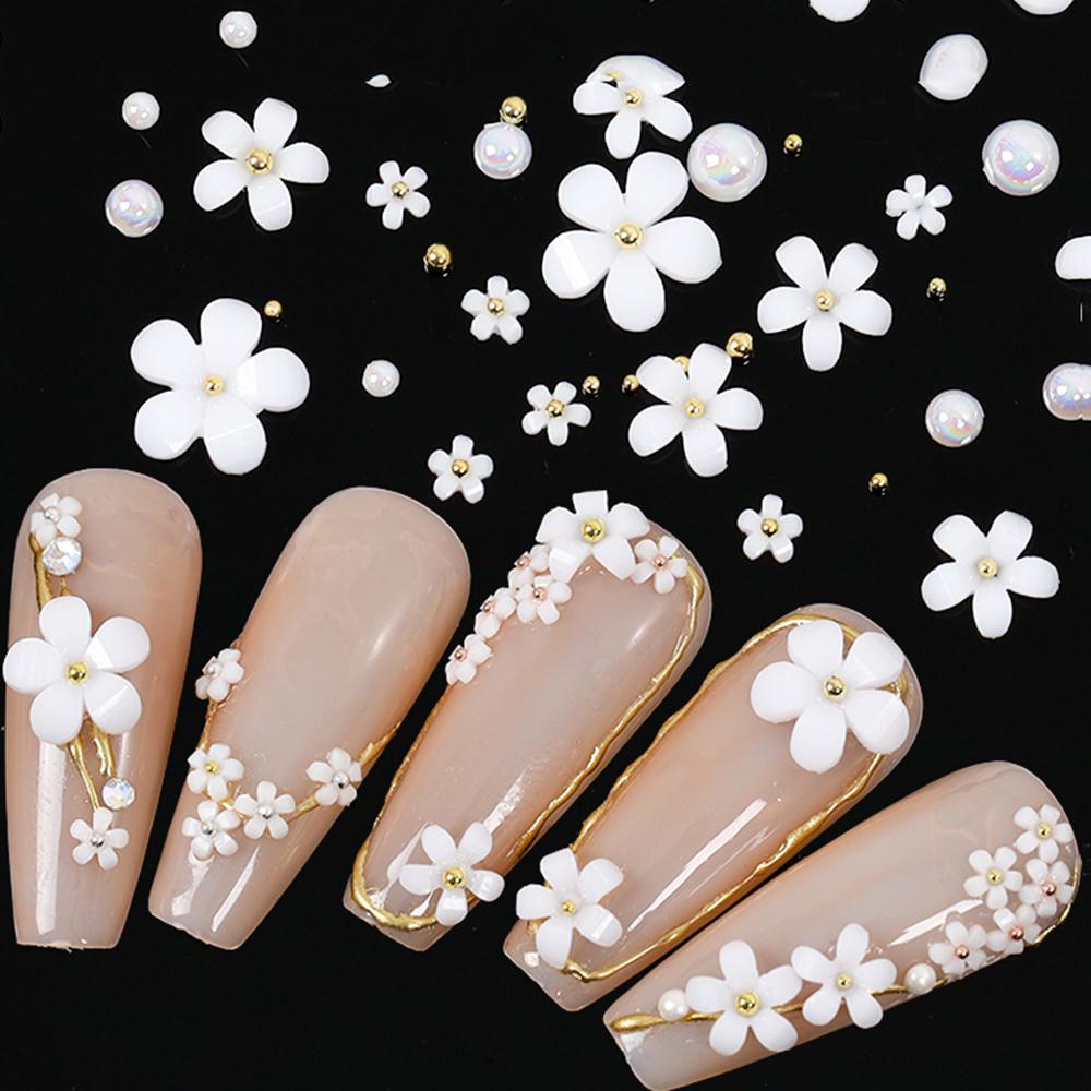 Mxbeauty Nail Art Bunga Perhiasan Jepang Elegan Pesona DIY Aksesoris Nail Art