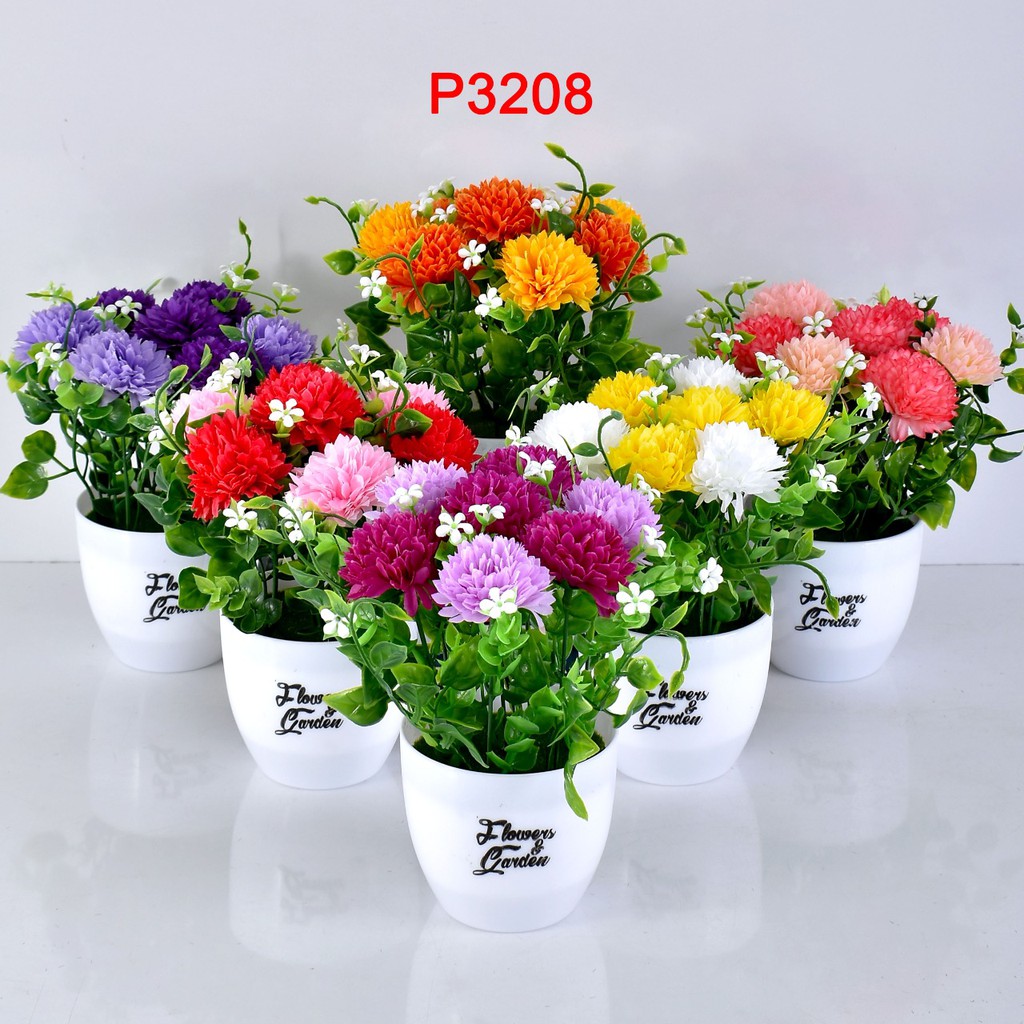 COD/ TL88 TANAMAN BUNGA HIAS POT TANAMAN HIAS DEKORASI RUMAH DAN BUNGA PLASTIK P3208-3