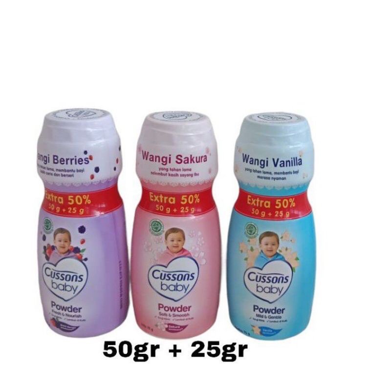 bedak bayi cusson 50+25gr aman buat kulit bayi