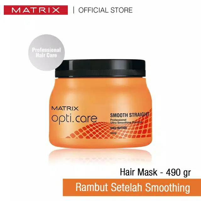 MATRIX MASKER RAMBUT Opti Care Smooth Straight Mask 490 GR UNTUK RAMBUT SMOOTHING