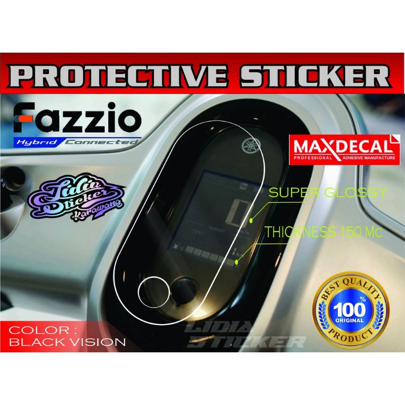 Stiker Antigores Speedometer Yamaha Fazzio Bahan Maxdecal PPF