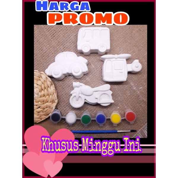 

Paket Mewarnai Patung Lukis Gypsum Anak Mainan Edukasi Belajar Mewarnai Anak Seri Transportasi #2