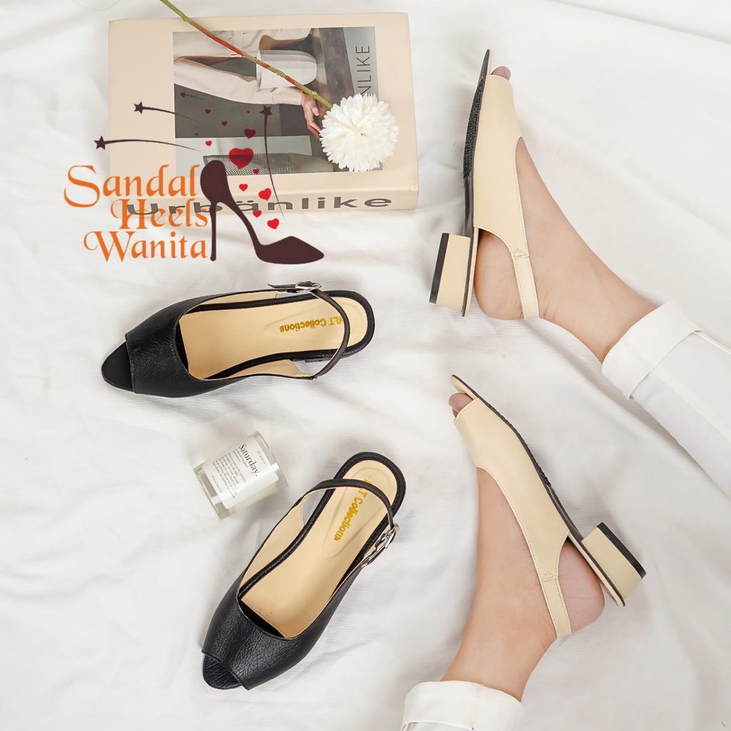 SHW JAKARTA - Heels wanita korea kasual hak 3 cm model baru heels Rapunzel