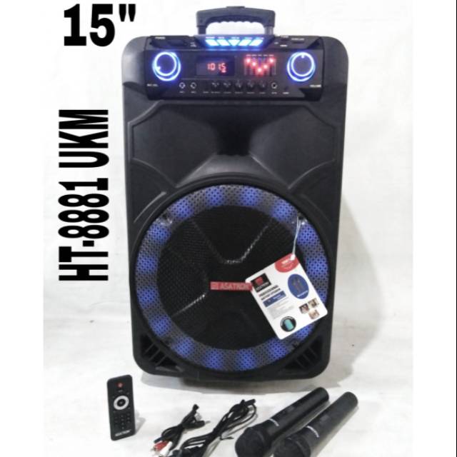SPEAKER Asatron 8881 UKM 15inch ekualizer Speaker bluetooth Portable HT8881 UKM Asatron 15 inch