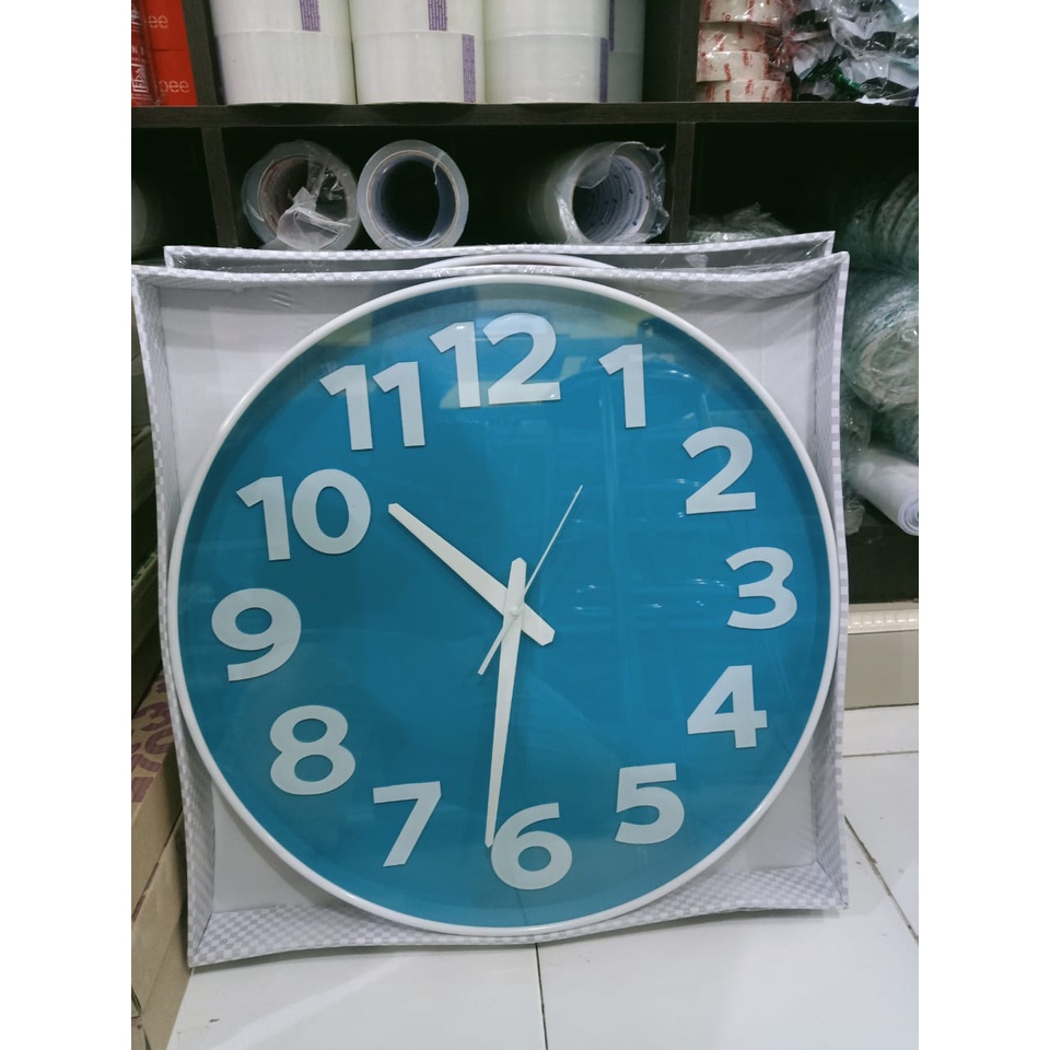( PCS ) JAM DINDING KIKAI JUMBO BESAR UKURAN 50 CM X 50 CM