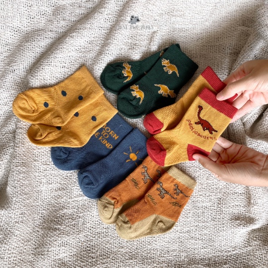 Bohopanna - Dino Socks / Kaos Kaki Unisex Bayi dan Anak