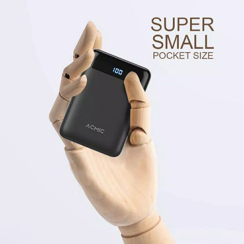 ACMIC D10 Mini Powerbank With Digital Display 2A Fast Charge 10.000mAh