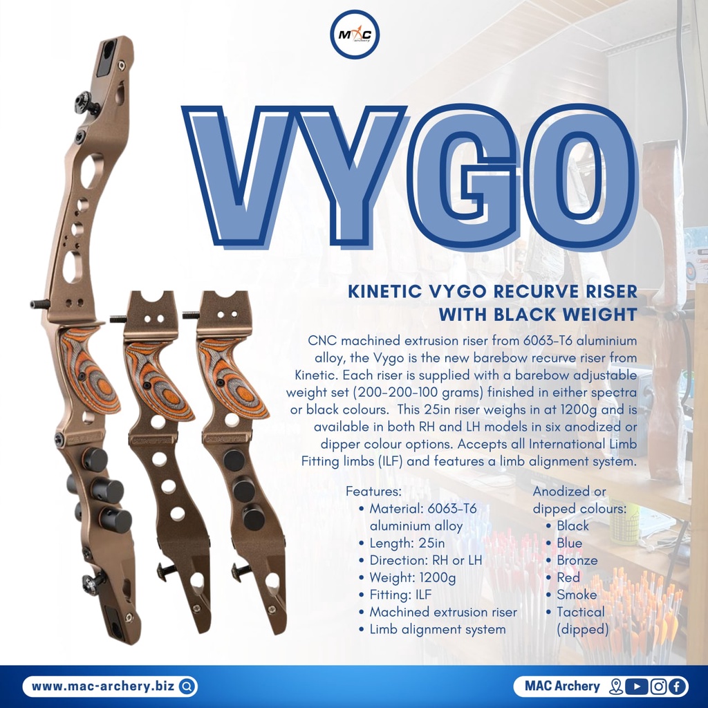 KINETIC RISER BUSUR PANAHAN CNC VYGO WITH SPECTRA - RISER ILF PANAH PANAHAN BERKUALITAS