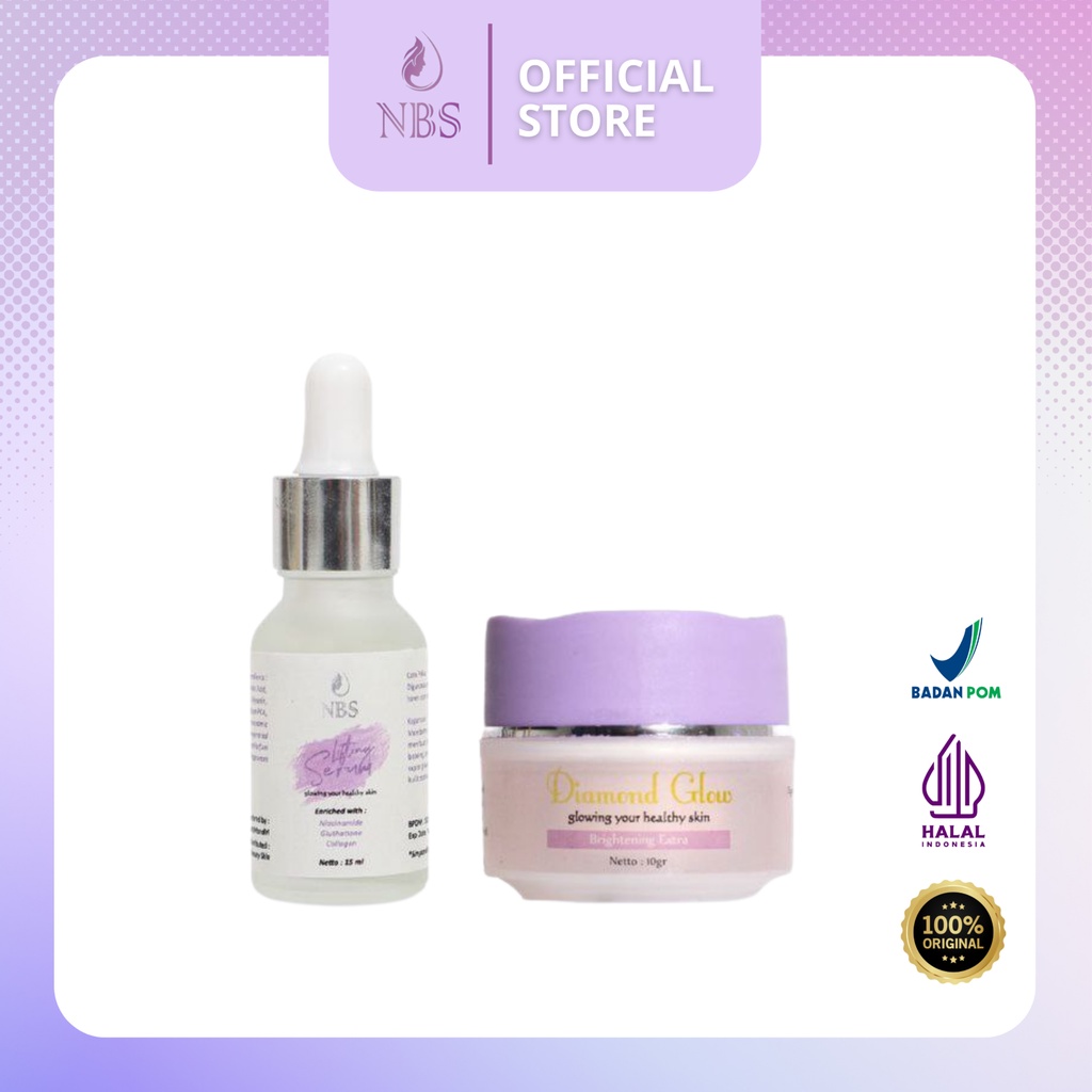 NBS Skincare Mini Packages For Flek Series Serum And Cream Diamond Gold Perawatan Pencerah Dan Pengh