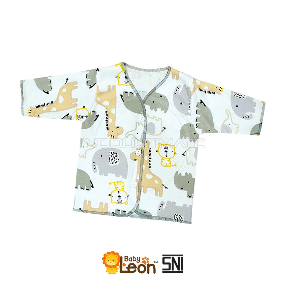 Baju Tidur Bayi Lengan Panjang 1Pcs (0-3 bln) ZOO SERIES BABY LEON DS-112 Baju Bayi Baru Lahir Baju Tidur Bayi Baju Harian Bayi Atasan Kaos Bayi Pakaian Bayi