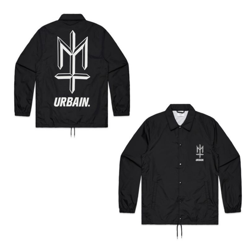 COACH JAKET MATERNAL DISASTER X URBAIN | JAKET MATERNAL | WINDBREAKER JAKET DISTRO BRAND HITAM | win