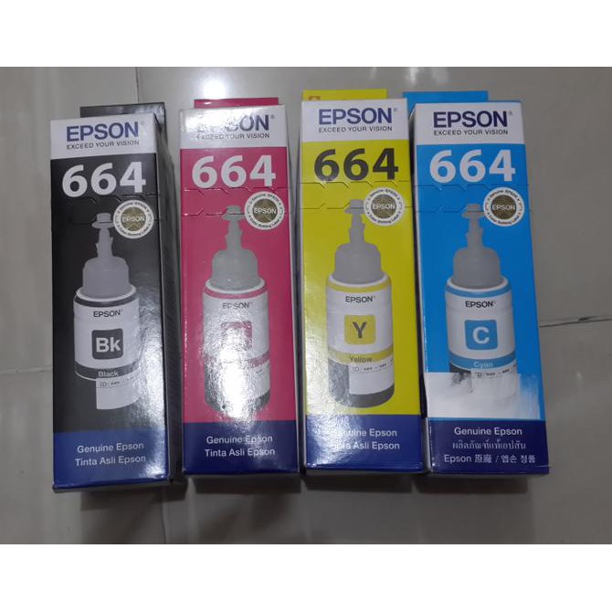 Monggo] Tinta Asli Epson T 664/Tinta Ori L310/L380/L 385/L485/