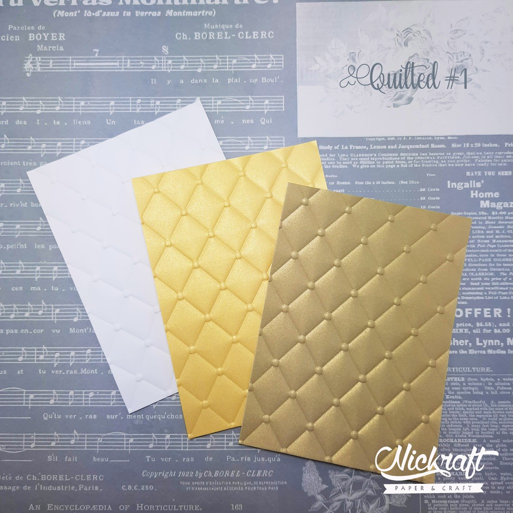 

Emboss Paper - QUILTED #1 (Kertas Embos)