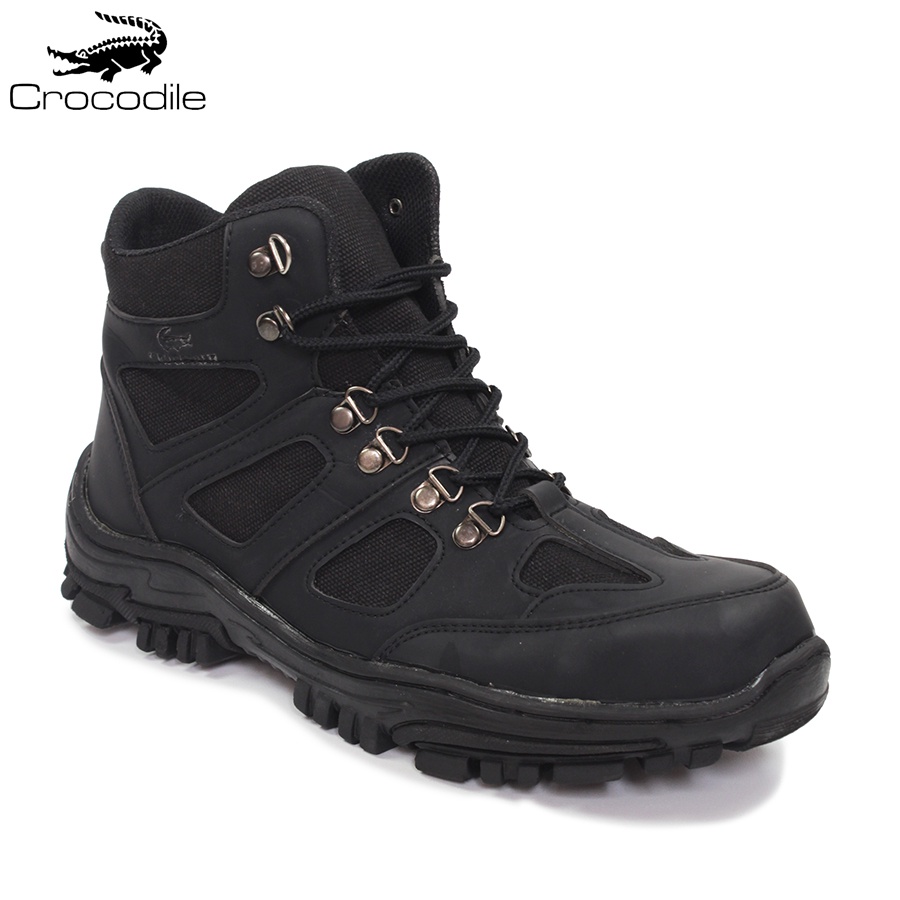 Spesial Diskon !! Sepatu Safety Ujung Besi Proyek Kerja Lapangan Tracking Touring Crocodile Endure