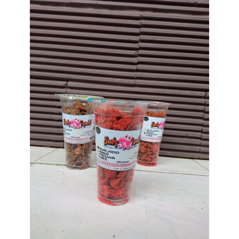 

Squidcup , Baby squid , cumi crispy , kemasan cup kemasan 100gr