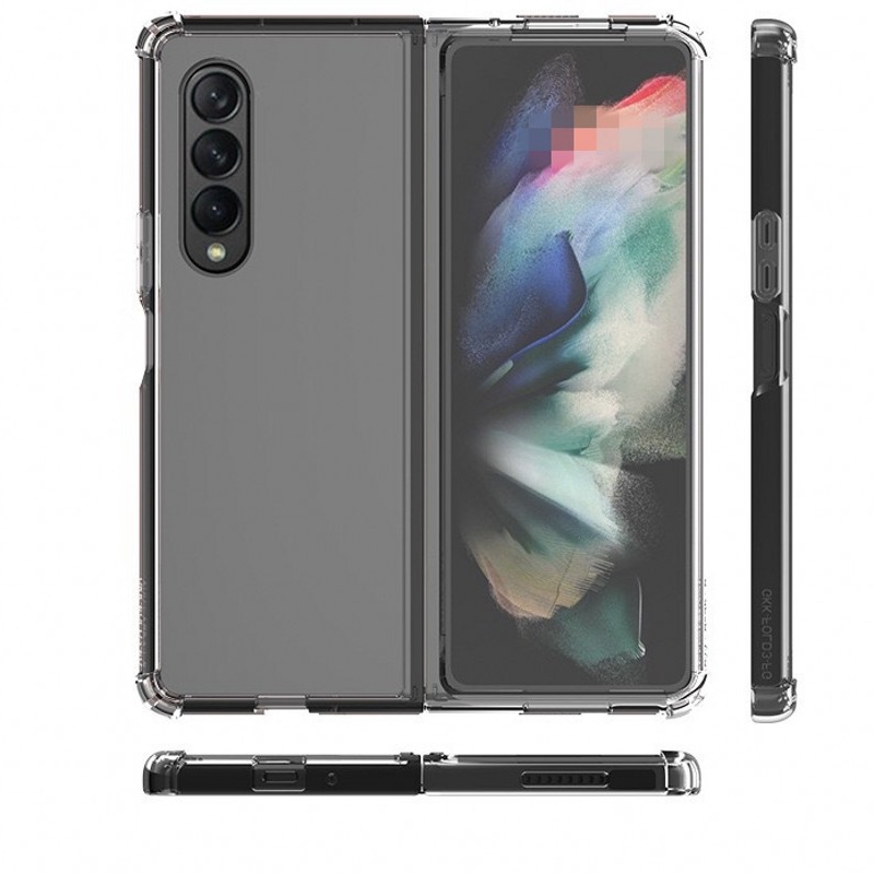 Case Pelindung Layar Transparan Anti Oksidasi Anti Jatuh Untuk Samsung Galaxy Z Fold 3