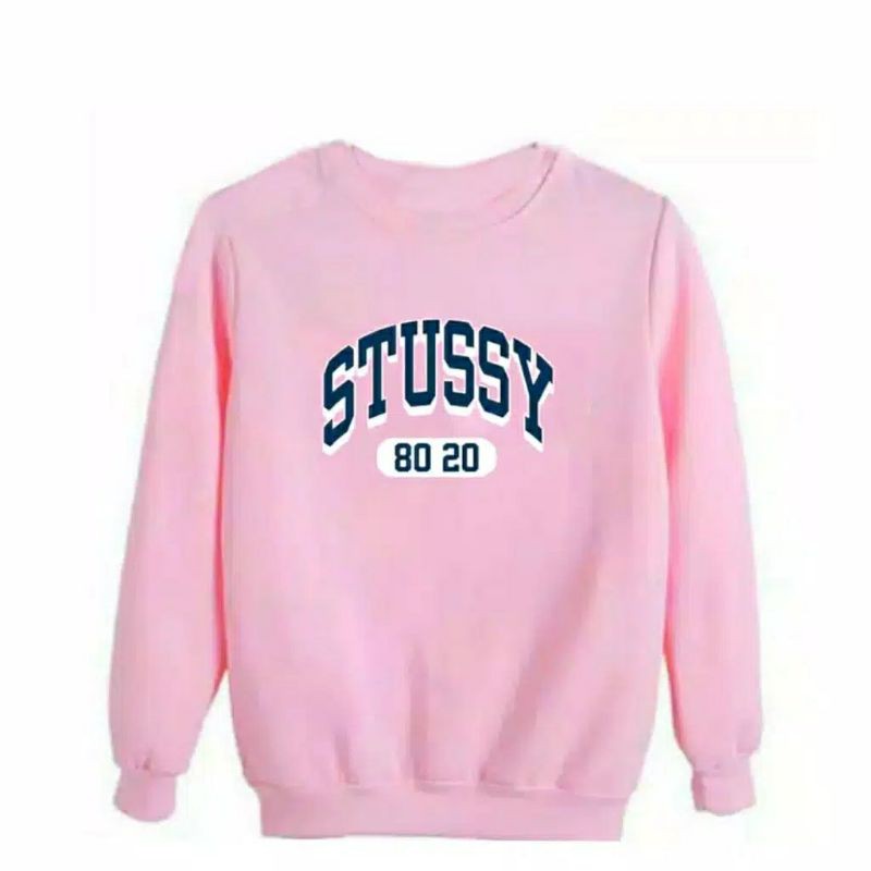 (S - 6XL) Crewneck STUSSY 80 20 OVERSIZE Sweatshirt Sweater STuSSY Tumblr Unisex BIGSIZE JUMBO XXL XXXL XXXXL 3L 4XL 5L 6L