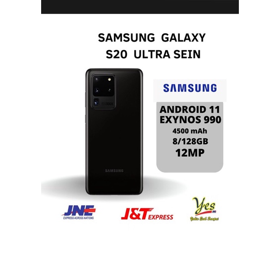 Jual SAMSUNG GALAXY S20 ULTRA COSMIC BLACK    128GB NEW (GARANSI SEIN