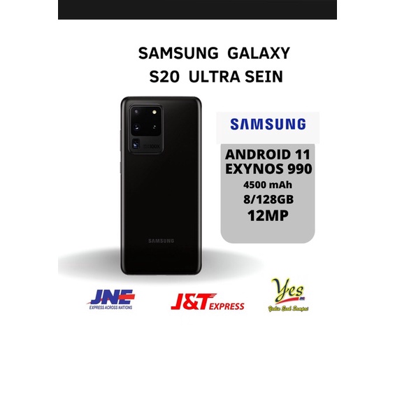 Jual SAMSUNG GALAXY S20 ULTRA COSMIC BLACK    128GB NEW (GARANSI SEIN