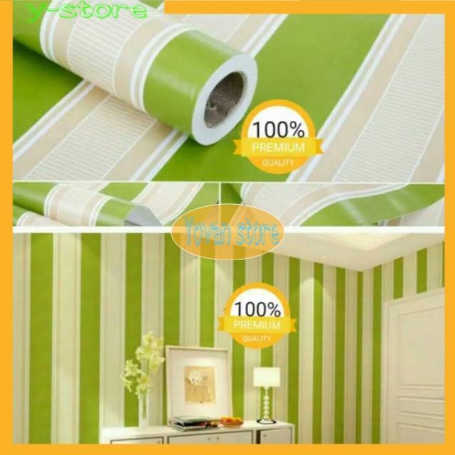 Walpaper salur hijau  wallpaper dinding salur hijau WALPAPER DINDING