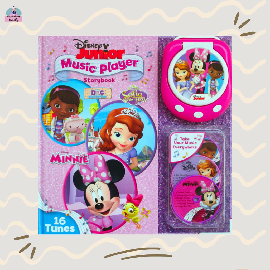 Disney Junior CD Music Player Storybook with 16 Tunes (Portable Music Player & 3 CDs)