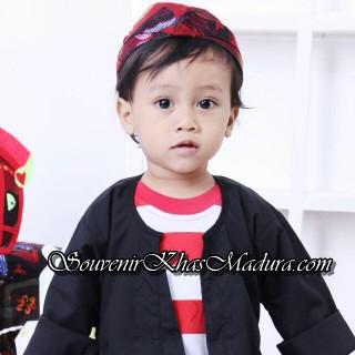 Baju Madura Anak Bayi & TK Paket Plus Pecut dan Kuda Lumping