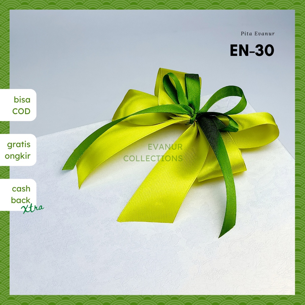 

Pita Parcel Parsel Hamper Hampers Hijau Lebaran Idul Fitri Souvenir Suvenir Satin Kado Gift Jadi Siap Pakai | Green Ribbon EN-30