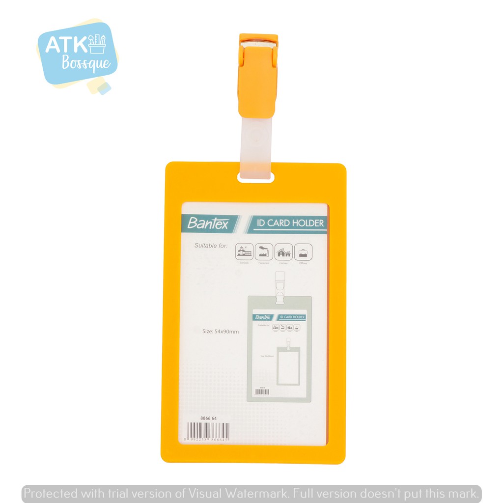

Bantex ID Card Holder With Clip 54x90mm Portarit mango #8866 64