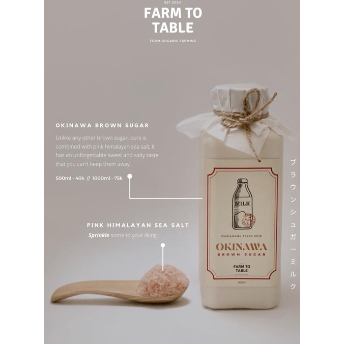 

[COD] Okinawa Brown Sugar Milk 1000 ml [COD]