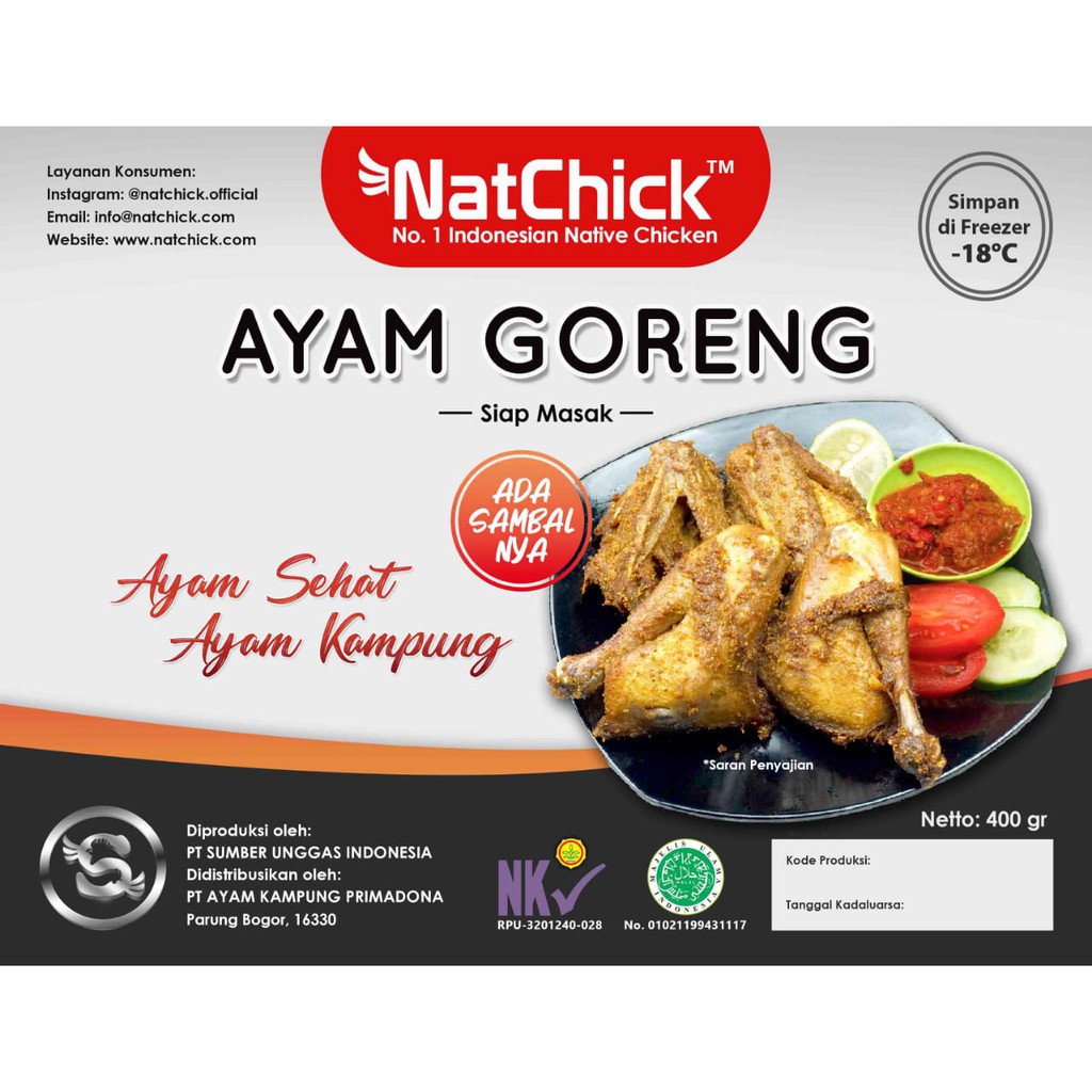 

Ayam Kampung Goreng NatChick (via grab/gojek)