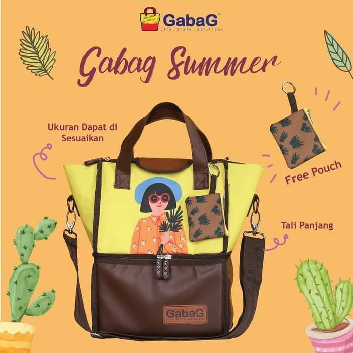 Gabag Double Sling Thermal Cooler Bag - Summer - Nona - Gilia / Tas Cooler Pendingin Asi Bayi