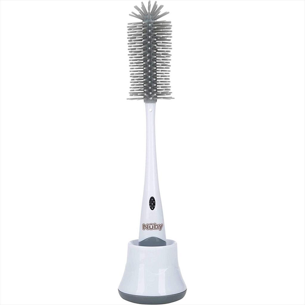 NUBY Silicon Bottle Brush Grey Sikat Botol Dot Bayi