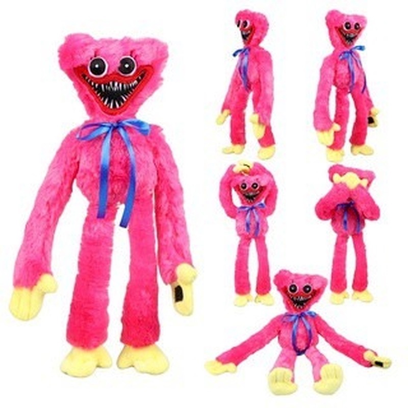 (With Music &amp; Light) Mainan Boneka Stuffed Plush Karakter Game Huggy Wuggy Poppy 40cm Untuk Hadiah Natal Anak