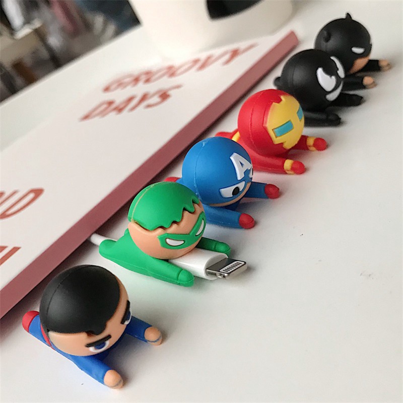 Cartoon Data Cable Bite Protective Cover for Android An Iphone Cable Protector