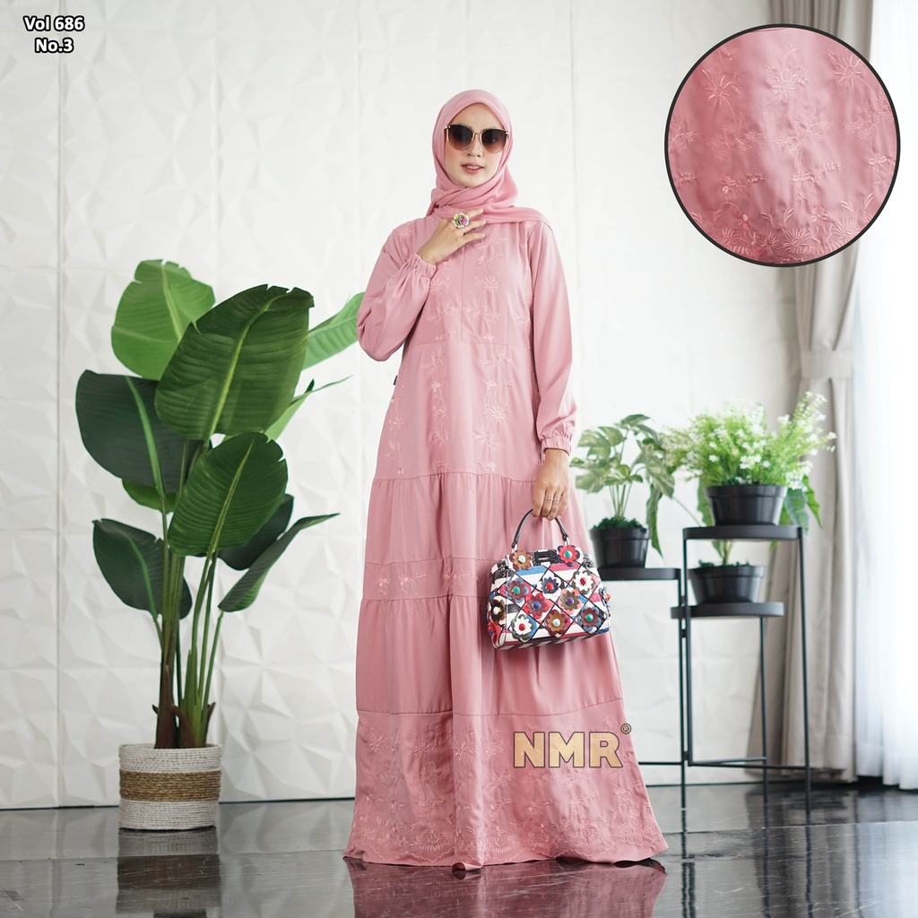 NMR Gamis Michael Kors Bordir Vol 686-3