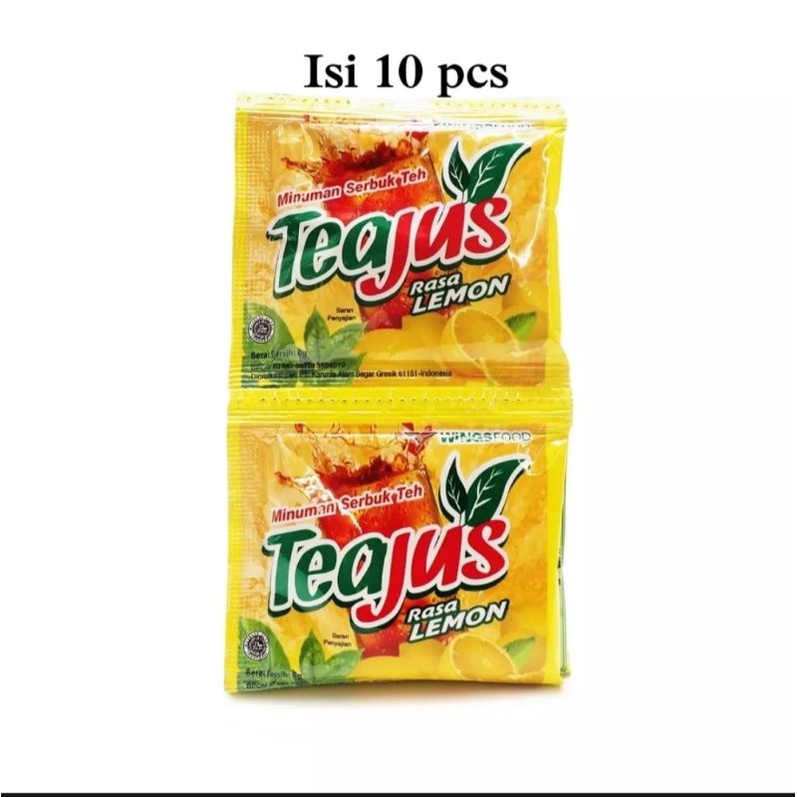 

Teajus rasa lemon isi 10 sachet teajus minuman teh bubuk instant menyegarkan