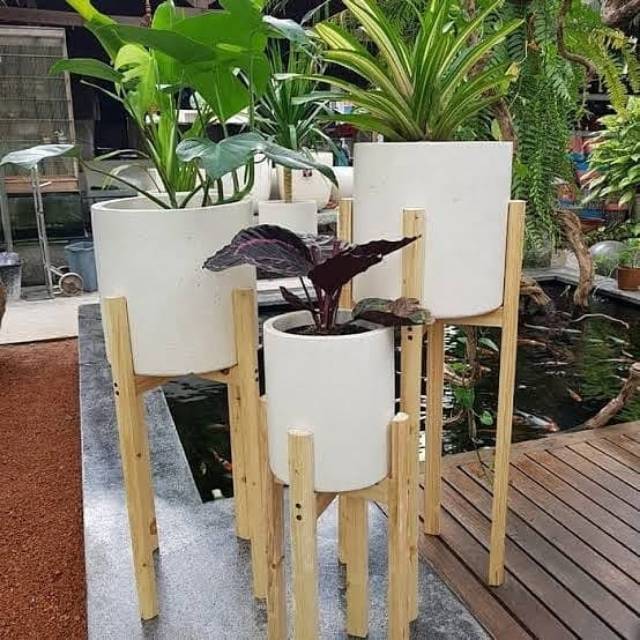 Standing bunga/Standing planner/Standing pot bunga/Standing pot kayu